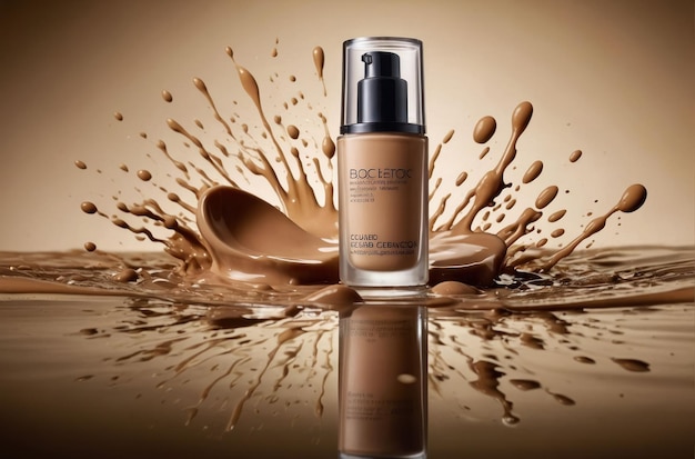 Foto luxurious liquid foundation splash (splash di fondamenta liquida di lusso)