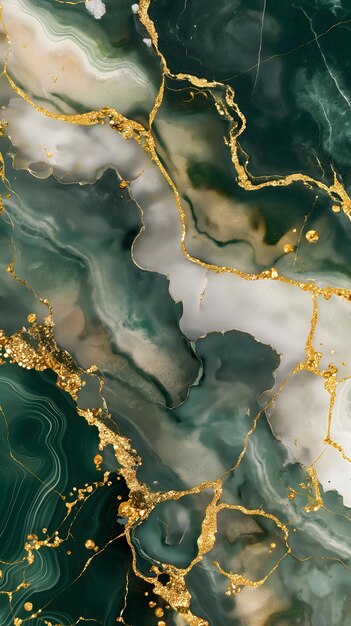 Photo luxurious marble texture with intricate gold veins for elegant backgrounds