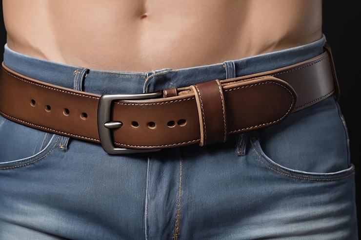 Photo luxurious mens leather belt