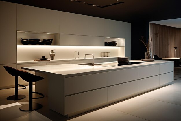 Premium AI Image | Luxurious minimalist kitchen