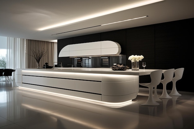 Luxurious minimalist kitchen