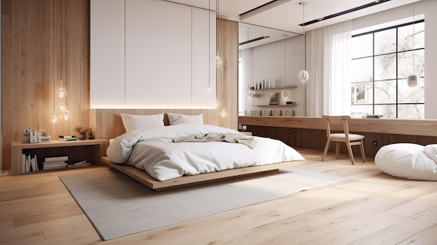 Luxurious and modern bedroom space