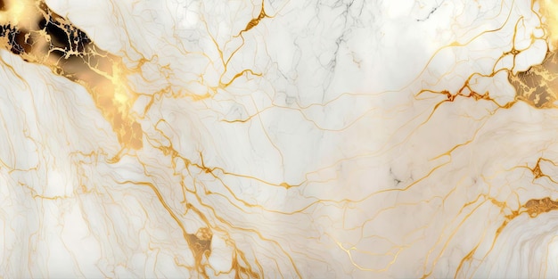 スキンタイルと壁紙用の豪華な自然な白と金の大理石のテクスチャー