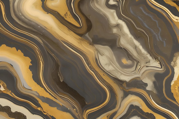 Luxurious orion olive ink marblelike abstract texture with gold agate tile