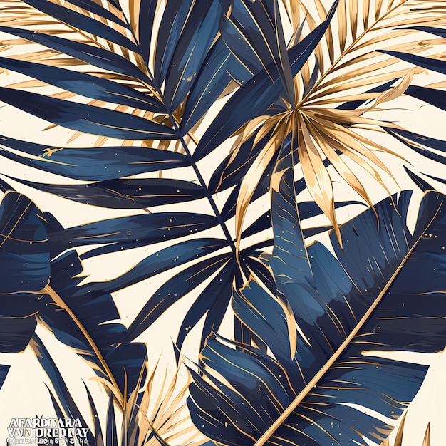 Luxurious Palm Leaves Pattern