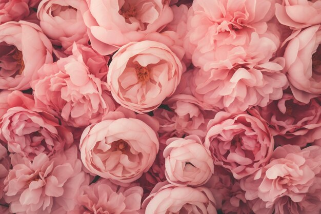 Photo luxurious peony wallapaper in wintage style