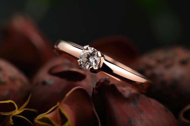 luxurious platinum ring jewelry photography for special event generative ai