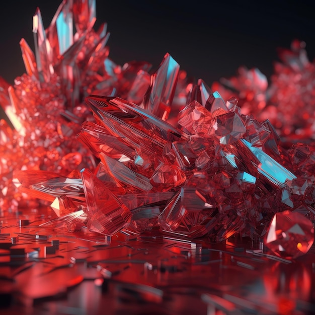 Luxurious Red Crystal Fragments Wallpaper