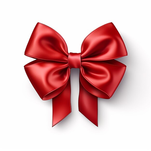 Luxurious Red Ribbon Bow PNG Style