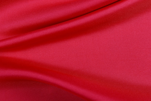 Photo luxurious red satin fabric