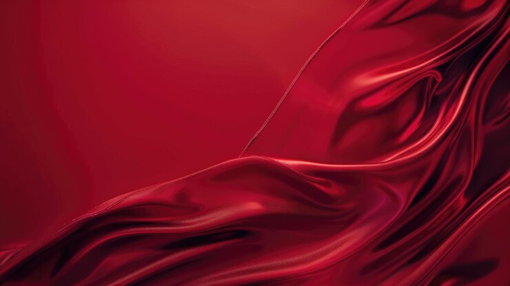 Photo luxurious red satin with smooth flowing waves and elegant draping