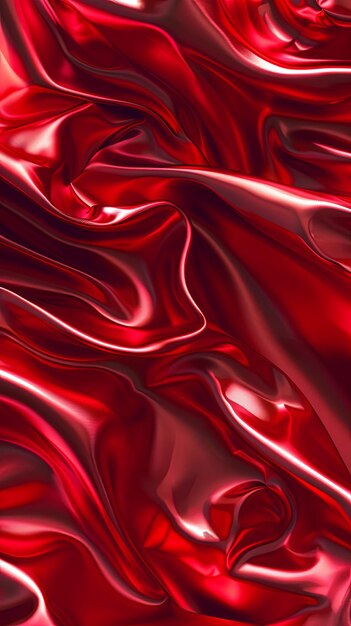 Luxurious Red Silk Texture Reflective Highlights