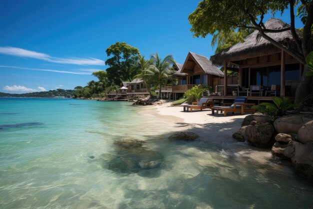Photo luxurious resort in bophut thailand by the sea generative ia