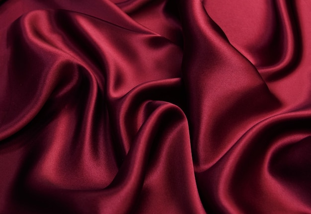 Luxurious satin fabric waves background