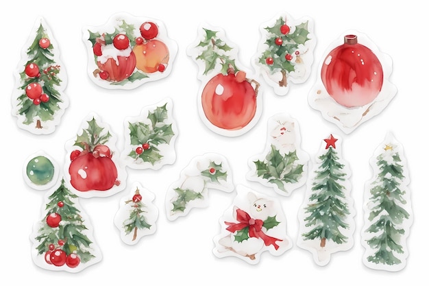 Luxurious and Shining Christmas Stickers