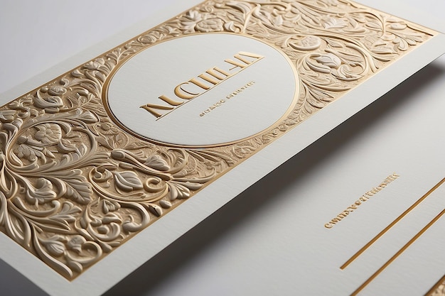Luxurious Texture Embossed Texture Detailing Business Card