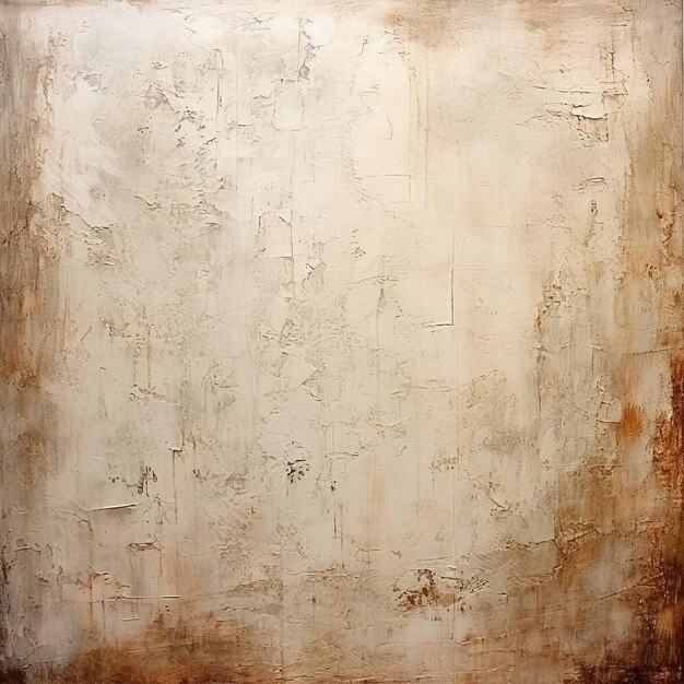 Photo luxurious tonalist painting white and brown with rusty texture