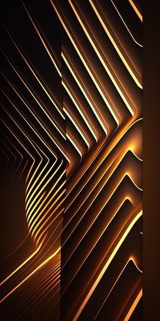 Luxurious wallpaper background with gold elements geometric Generative Ai