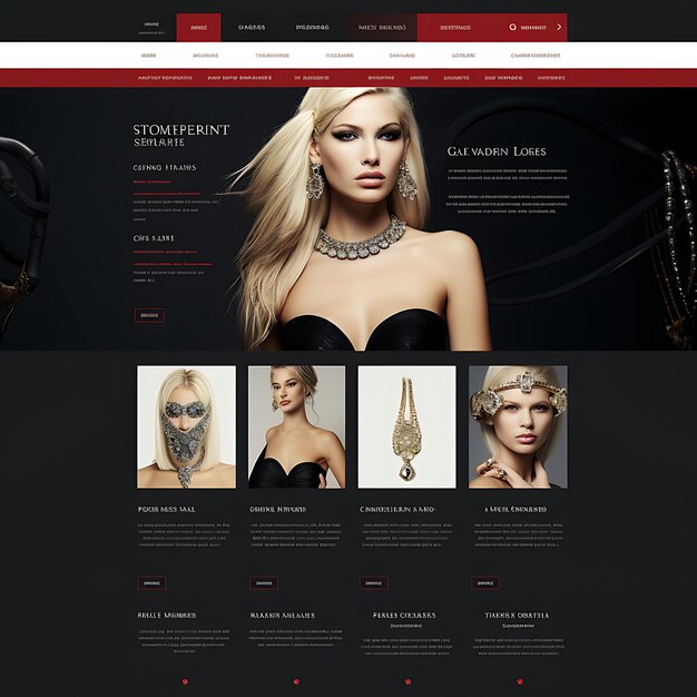 Luxurious Web Layout with Custom Designs for Different Site Areas to Showcase Your Creative Style