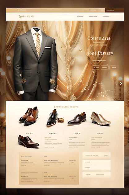 Luxurious Web Layout with Custom Designs for Different Site Areas to Showcase Your Creative Style