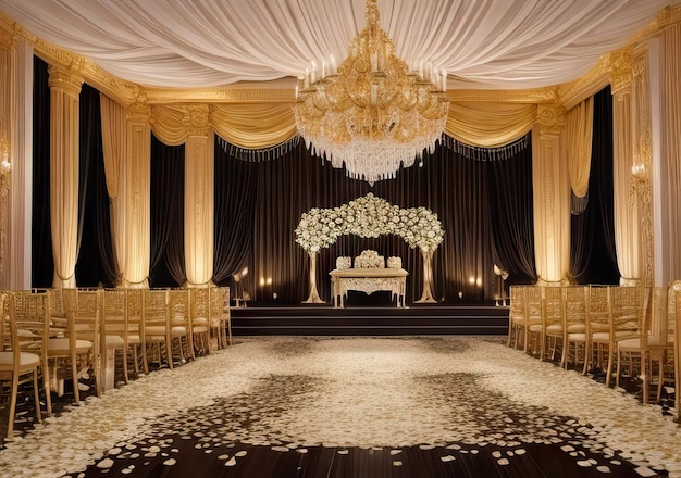 Photo luxurious wedding backdrop photo