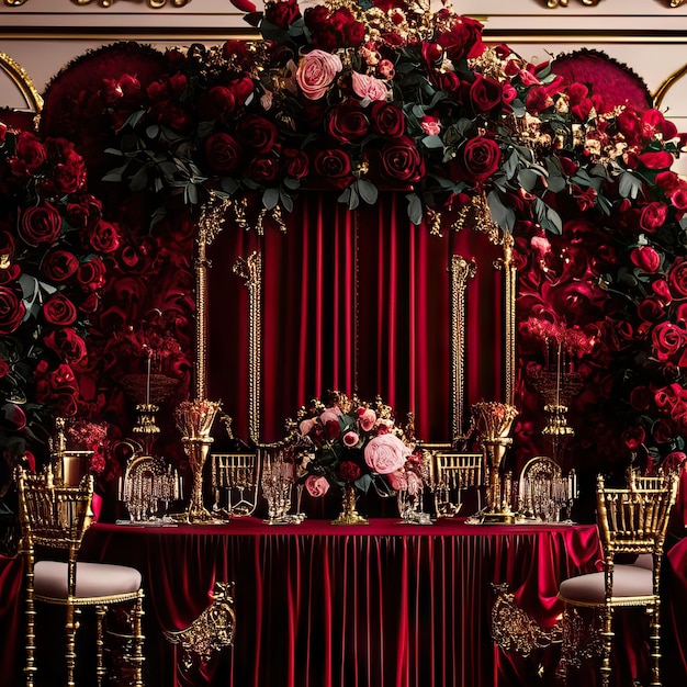 Photo luxurious wedding backdrop photo