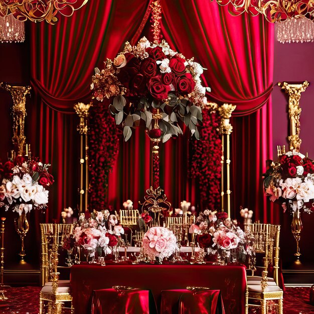 Luxurious wedding backdrop photo