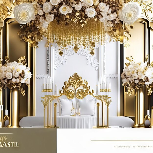 Luxurious wedding backdrop photo