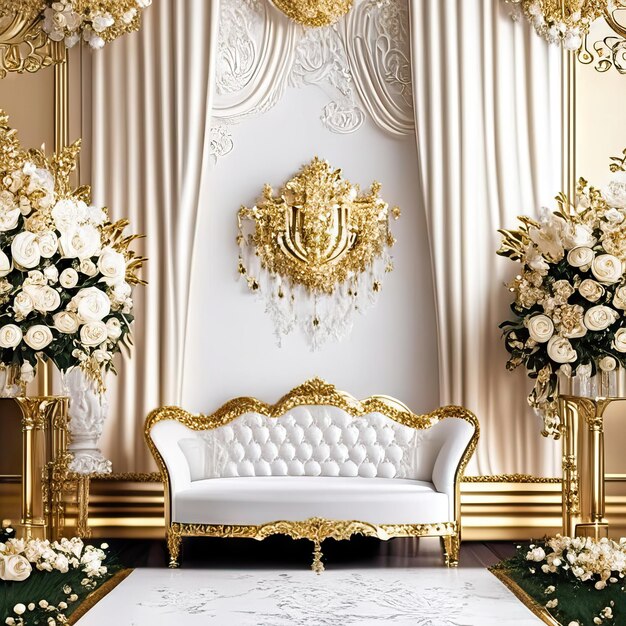 Photo luxurious wedding backdrop photo