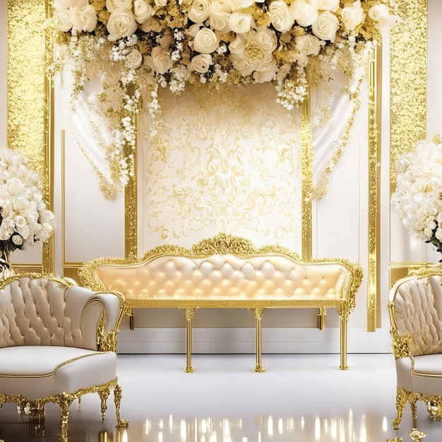 Luxurious wedding backdrop photo