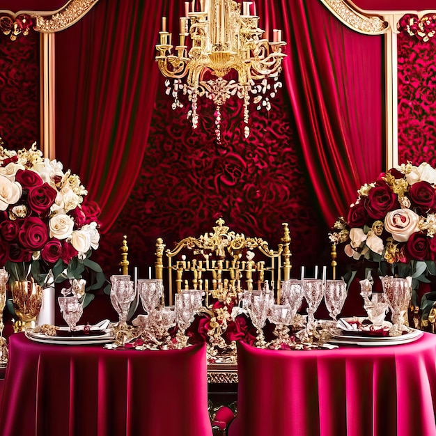 Photo luxurious wedding backdrop photo