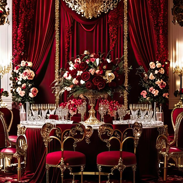 Luxurious wedding backdrop photo