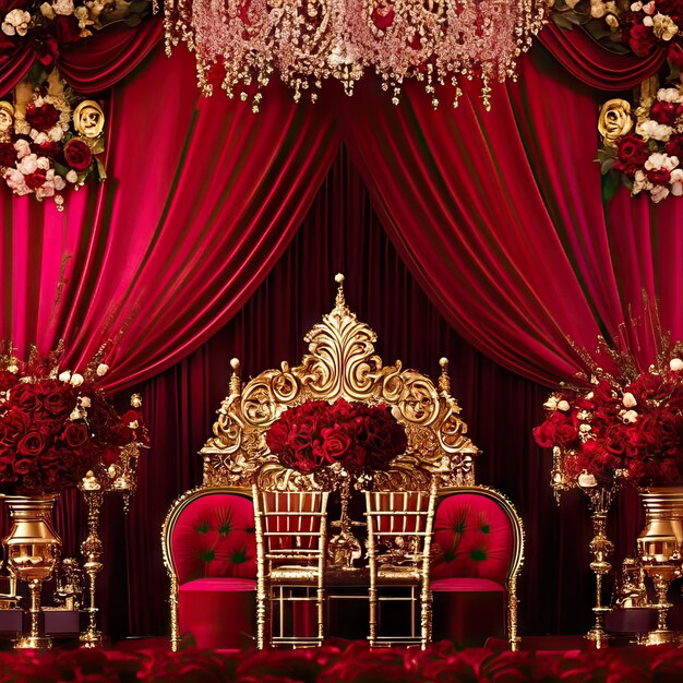 Photo luxurious wedding backdrop photo