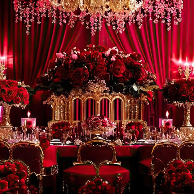 Luxurious wedding backdrop photo