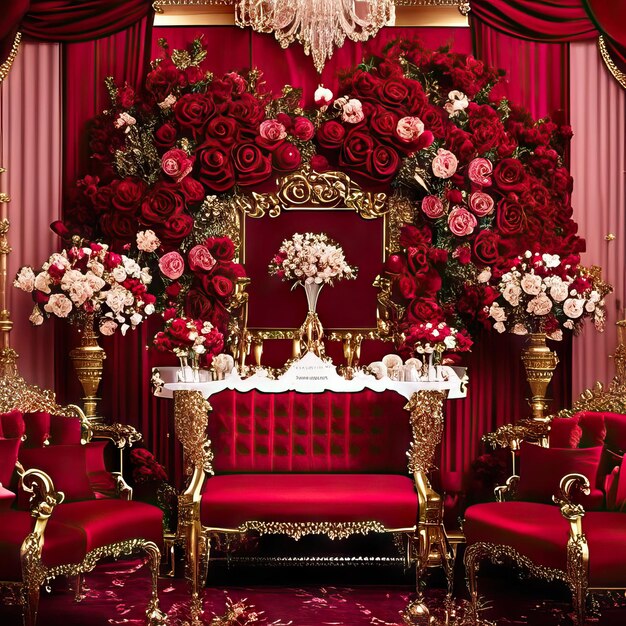 Photo luxurious wedding backdrop photo