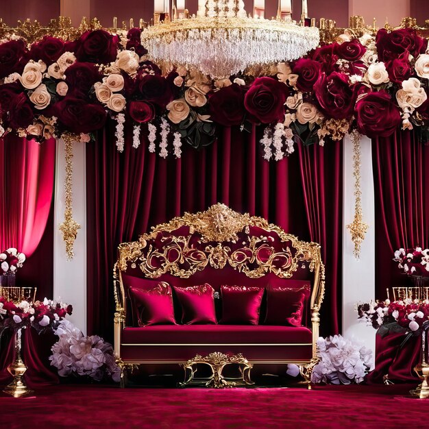 Photo luxurious wedding backdrop photo