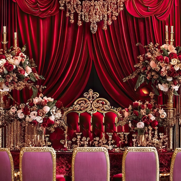 Photo luxurious wedding backdrop photo