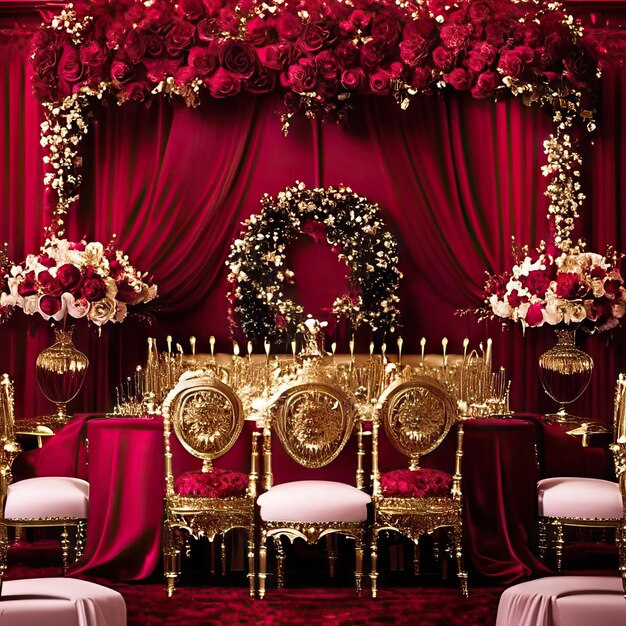 Photo luxurious wedding backdrop photo