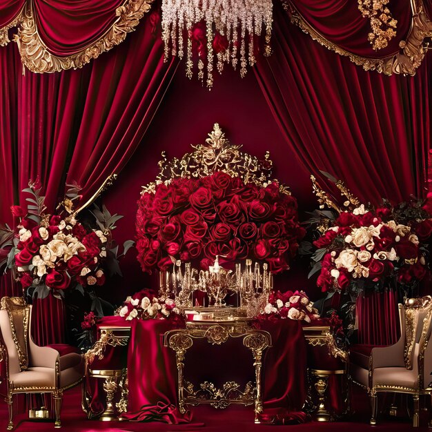 Photo luxurious wedding backdrop photo