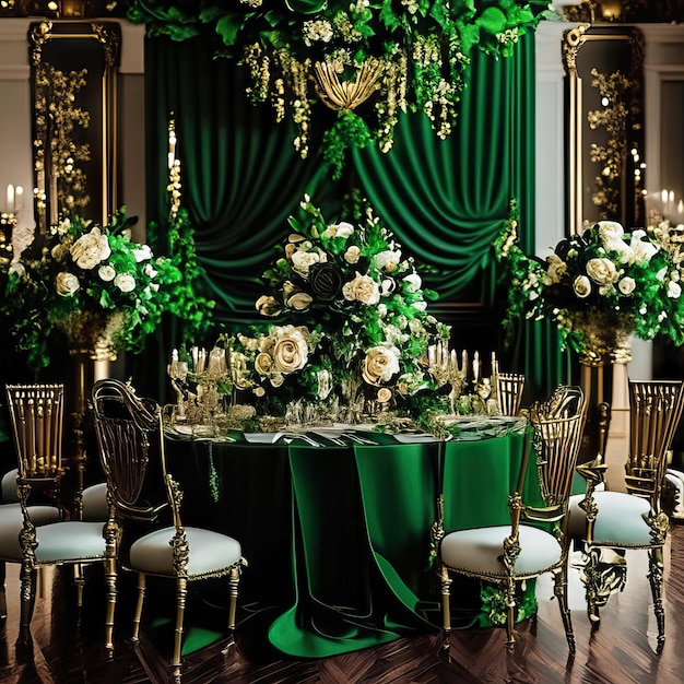 Luxurious wedding backdrop photo