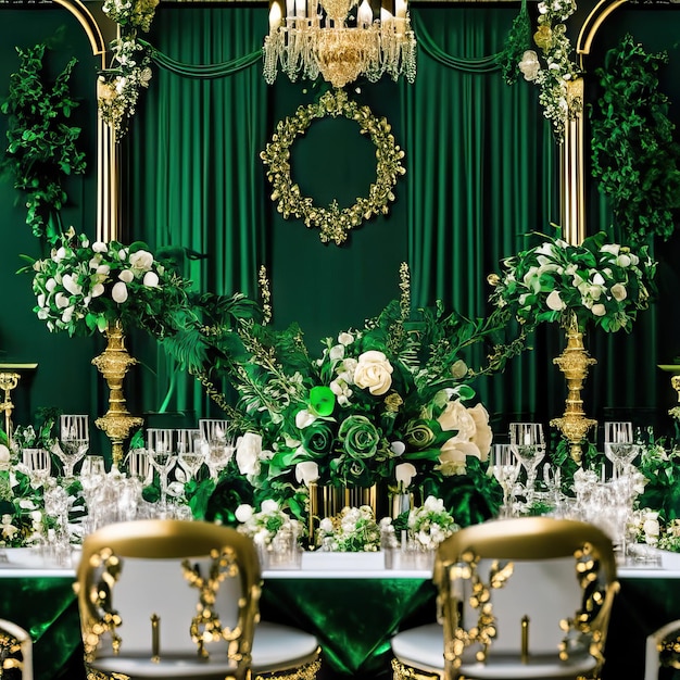 Luxurious wedding backdrop photo