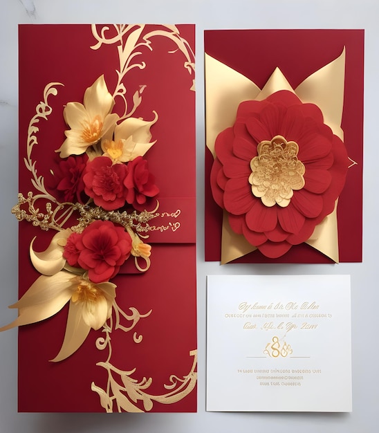 Photo a luxurious wedding card design