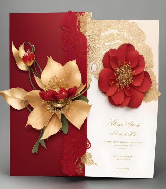 A luxurious wedding card design