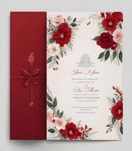 Photo a luxurious wedding card design