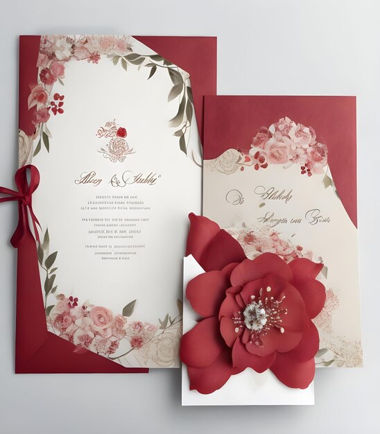 Photo a luxurious wedding card design