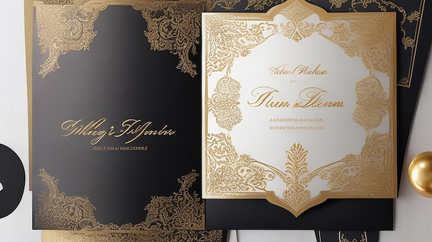 Photo luxurious wedding invitations