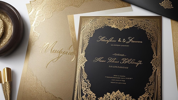 Photo luxurious wedding invitations