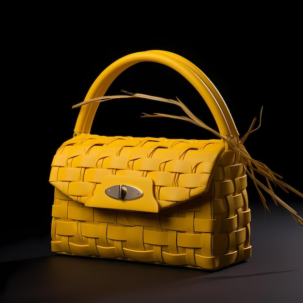 Luxurious Yellow Paper Handbag with Parachute Cord Handles for Birds Nest Box Gifts