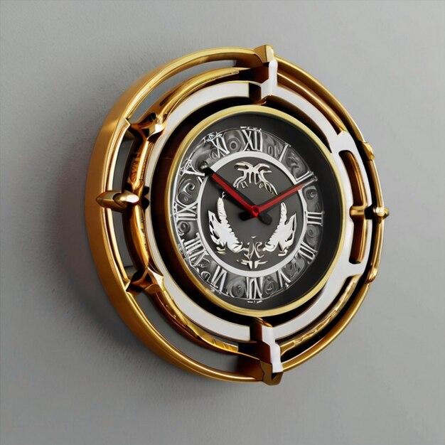 Foto luxury 3d design dell'orologio con uno sfondo straordinario