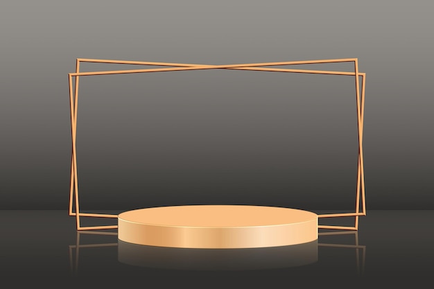 luxury 3d gold podium for display product